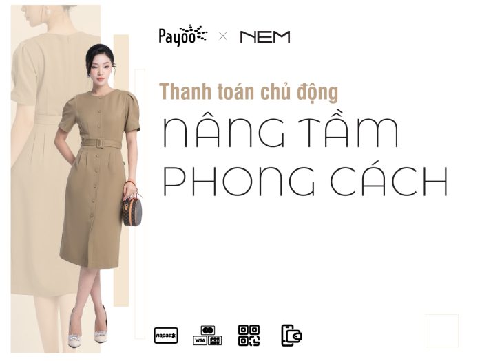 Thanh toán tiện lợi khi mua sắm tại NEM Fashion cùng Payoo